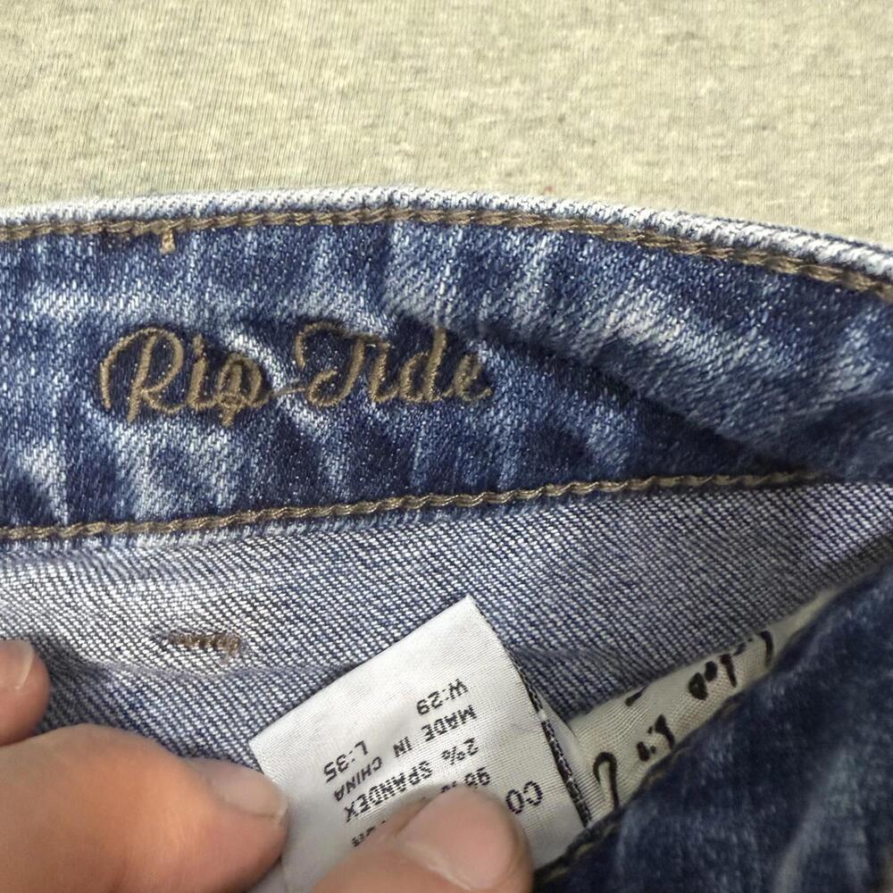 NWT Cowgirl Tuff Co. Rip Tide Distressed Flared Jeans Women's Size 29x35 - Picture 3 of 10